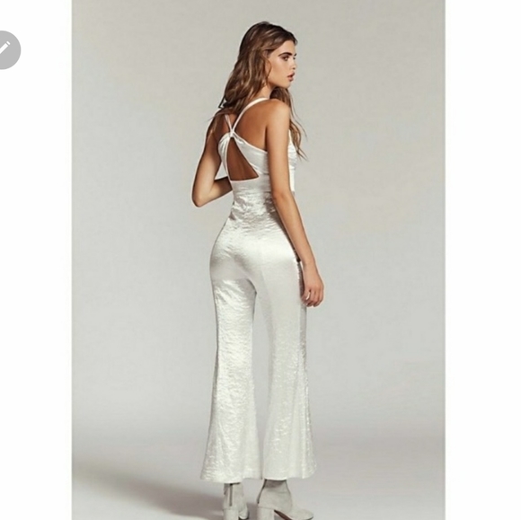 Free People Silver Crush Wide Leg Jumpsuit - Picture 2 of 12